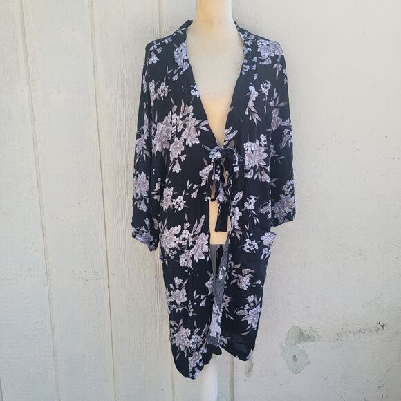Spiritual Gangster Maya Floral Kimono Robe Cardigan Duster O/S - Picture 1 of 3